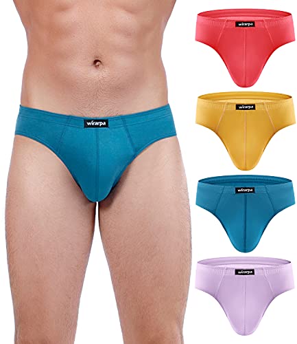 wirarpa Unterhosen Männer Slip 100% Baumwolle 4er Pack Herren Unterwäsche M Cover