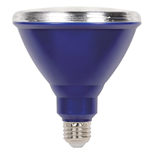 led blue spot lights - Westinghouse Lighting 3315100 100-Watt Equivalent PAR38 Flood Blue Outdoor Weatherproof LED Light Bulb with Medium Base, 1 Count (Pack of 1)