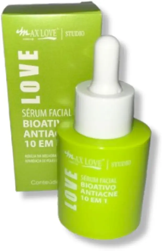 Sérum Facial Bioativo Antiacne 10 em 1 Para Pele Oleosa e Acneica Textura Leve
