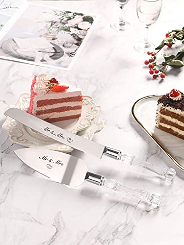 Aw Bridal Cake Cutting Set For Wedding- Mr And Mrs Cake Cutter, Wedding Cake Knife And Server Set Engagement Anniversary Birthday Gifts #TOP1