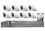 HIK 8CH 1080p HD CCTV Security Camera Kit Bundle for Hikvision iDS-7208HQHI-M1/S 8CH DVR with 2TB HDD 8X 2MP Outdoor Bullet Analog HD Cameras Video Recording Remote Access Hik-Connect App