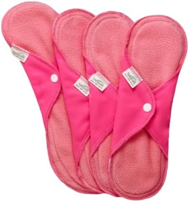 FabPad Reusable Washable Sanitary Cloth Pads Napkins Eco-Friendly Menstrual Hygiene Solutions (Pack of 4) (Pink, 3 Day Pads + 1 Night Pad+1 Wash Bag)