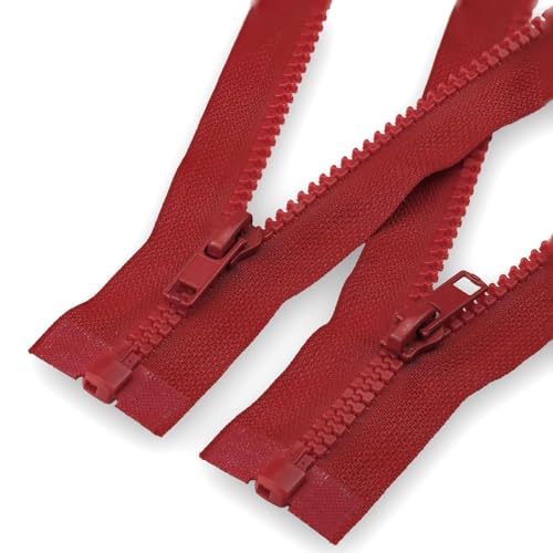 #5 Separating Sewing Zipper for Jacket: YZSFIRM 2Pcs Red 14