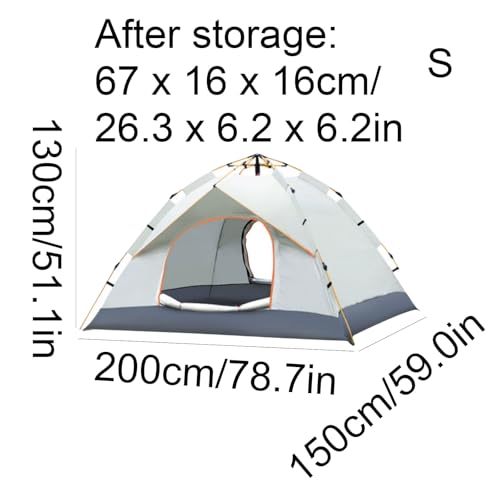 Carpa automática pop-up para camping portátil blanca miniatura 2