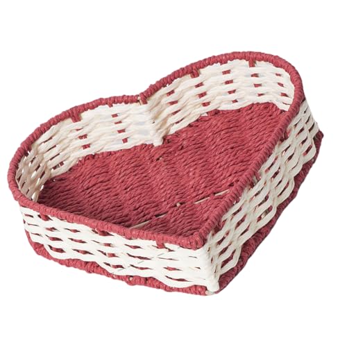 Heart Shaped Basket For Bread Or Snacks Display Decorative Fruit And Vegetable Organiser Kitchen Organization Tool