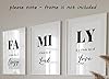 Family Quote Set of 3 Unframed Prints, Home Wall Art Decor, Family Art Poster, A Little Bit of Crazy, Loud, a Whole Lot of Love Quote (A4) #4