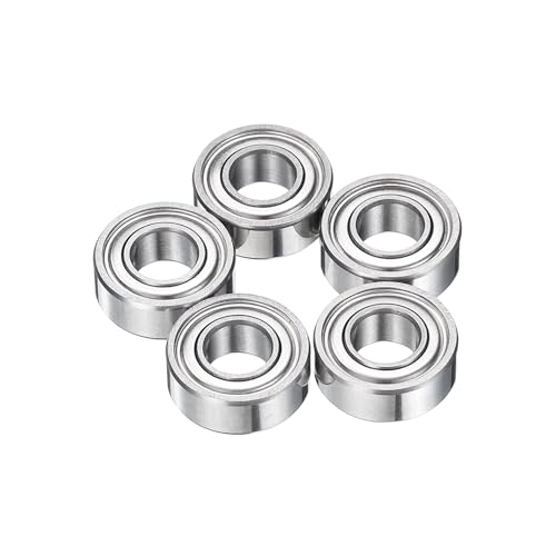 Image of sourcing map 5pcs MR115ZZ Deep Groove Ball Bearings 5x11x4mm Chrome Steel Miniature Bearing Double Shielded Precision Bearings, P5 (ABEC 5)