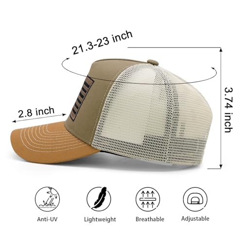 Image of American Flag Trucker Hat for Men Women, Adjustable Snapback Mesh USA Flag Baseball Cap