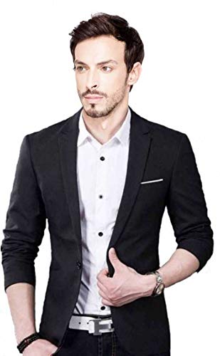 trulyfeb Solid Single Breasted Casual Men Full Sleeve Blazer (Black)-picture-37