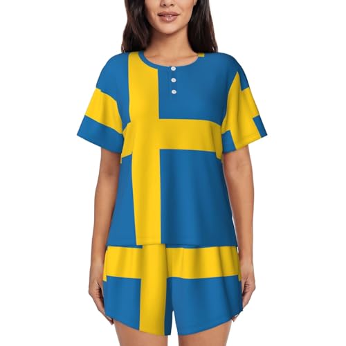 Pyjama drapeau suédois pour femme pour en finir avec les nuits trop chaudes