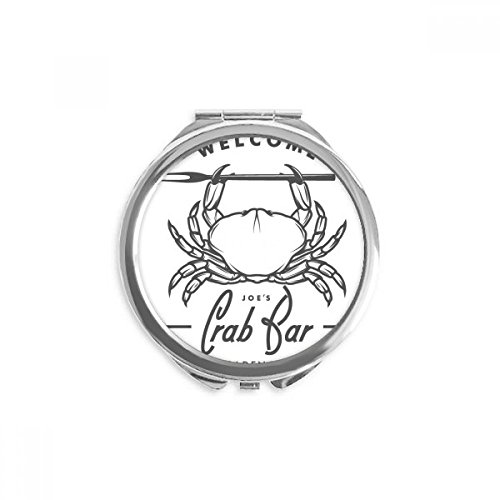 Miroir rond de maquillage de poche crab marine pour des retouches express au quotidien