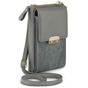 ONEFLOW Bliss Purse für Samsung Galaxy S21 FE 5G Handytasche zum Umhängen Damen mit Portemonnaie, Handy Umhängetasche mit Geldbörse und Handyfach, Kleine Handtasche, Taupe Grau