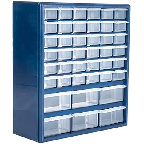 Plastic Storage Drawers - 42 Compartment Organizer by Stalwart Cover