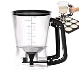 Dispenser Per Pastella Per Pancake – Shaker Portatile Da 1 Litro, Strumento Trasparente Per Versare Cupcake | Distribuzione Di Sciroppi, Erogazione Di Olio E Burro, Applicazione Di Condimenti E Creme,