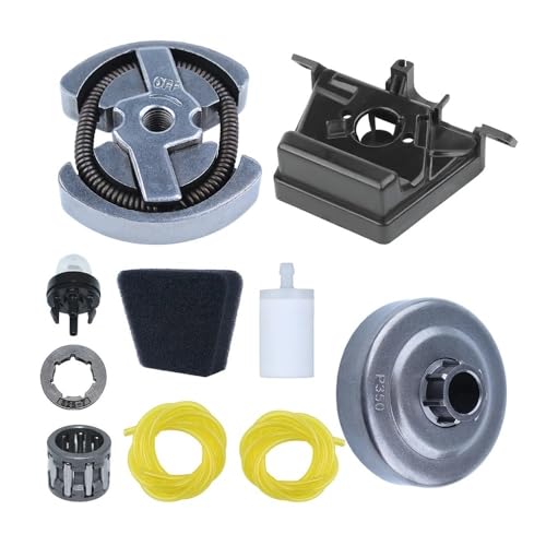 SAdGHz Sprocket Clutch Drum Tune Up Kit for 350 351 352 370 371 390 420 Chainsaw with Clutch Bearing