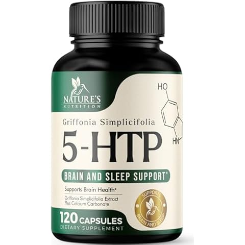 Nature's Nutrition 5-HTP Supplement Capsules Cover