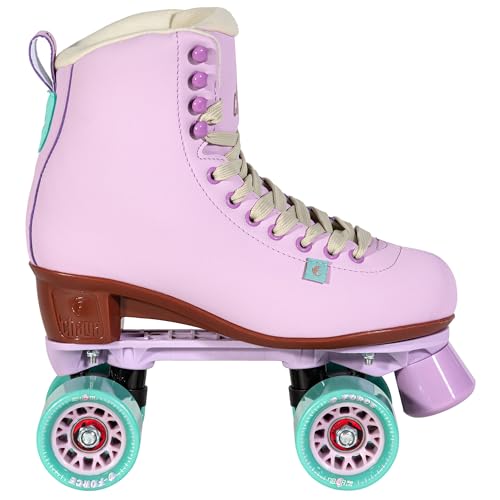 Chaya Melrose Lavender Roller Skates - Stilvolle Rollschuhe im Retro-Style von 36 bis 42 - Komfortable vegane Materialien - Glasfaserverstärkte Kunststoffplatte - 61mm/78A Rollen