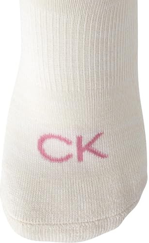 Image of Calvin Klein Womens No Show Socks - 6 Pack Breathable Cotton Blend Athletic Performance Low Cut Running Socks for Women