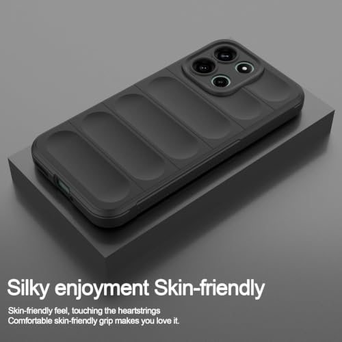 Image of ShieldTech AirGuard Series Back Cover Case for OnePlus Nord 6 5G | Microfiber Lining | Airbag Cushion Drop Protection | Shockproof Silicone Back Cover Case | Anti Slip Grip - Black for OnePlus Nord 6