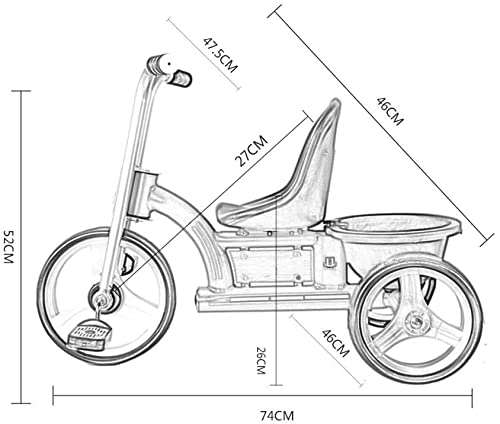 NUBAO Dreiräder Für Kinder ab 1 Dreirad Trike Trike-Dreirad, Retro-Multifunktions-Kinder-Dreirad Schnelle Demontage und… – Bild 6