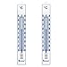 Produktbild Lantelme Gartenthermometer 2 Stück Set Deutsche Herstellung analog für Innen Außen und Garten Thermometer weiß 4055