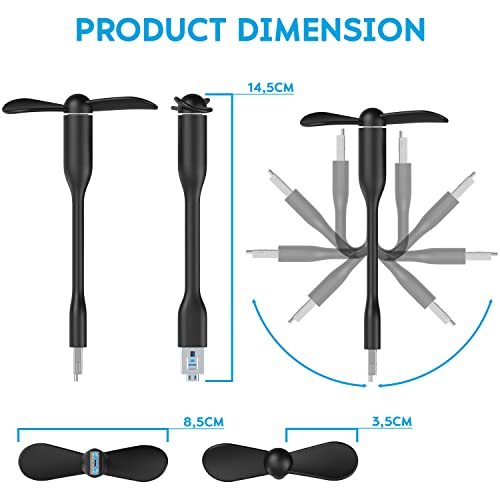 N NEWTOP Mini Ventilatore Micro USB e USB OTG