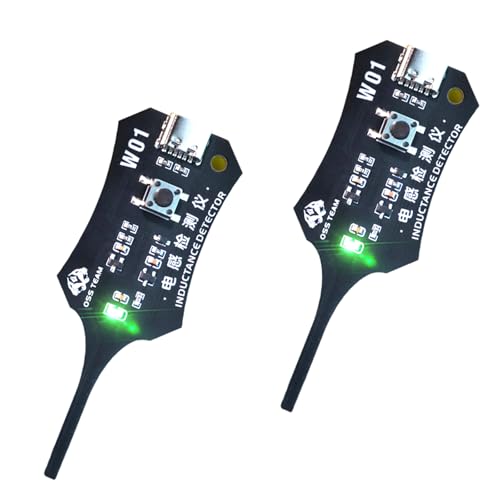 Portable Mini Inductor Tester Type-C Powered High Precision Mainboard Coil Testing Tool Fast Inductance Fault Detection Diagnosis Repair Tool for Mobile Phone Electronic Components-2 Pcs