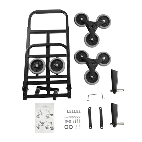 Carrito Plegable Resistente para Carga Pesada Negro miniatura 7