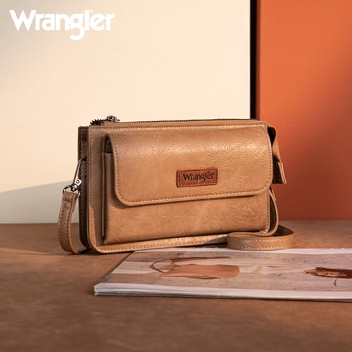 Image of Wrangler Crossbody Wallet for Women RFID Clutch Phone Purse with Credit Card Slots | RFID