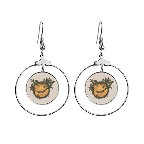 Boucles d'oreilles cocotier hamac légères pour oreilles sensibles