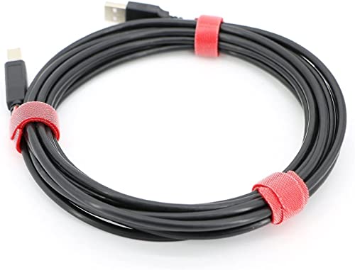 Pasow 50Pcs Reusable Fastening Adjustable Cable Ties Wire Management (7 Inch, Red) #TOP4