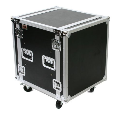 12 Space (12U) ATA Rack Amp Road Shock Mount Case (20' Deep) w/ Casters