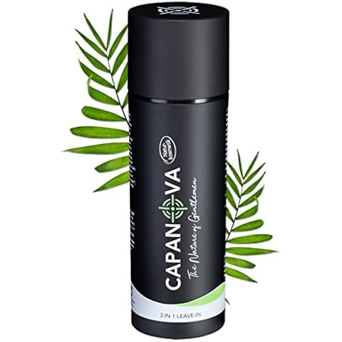CAPANOVA 3 in 1 Leave-In für Männer I Naturkosmetik Haarkur ohne Ausspülen I Tiefenpflege mit Frischekick für alle Haartypen I Haarbooster mit Koffein, Menthol Cover