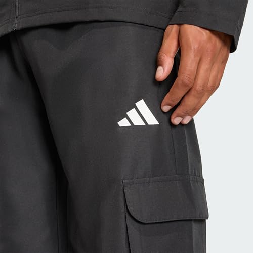 adidas Men's SPORTSWEAR WOVEN CARGO TRACKSUIT, black/black, XS – Ansicht 4