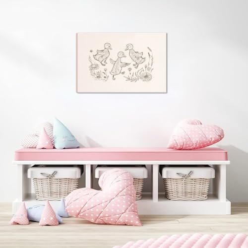 Framed Cute Duckling Canvas Wall Art 12X16in Ready to Hang - image 7