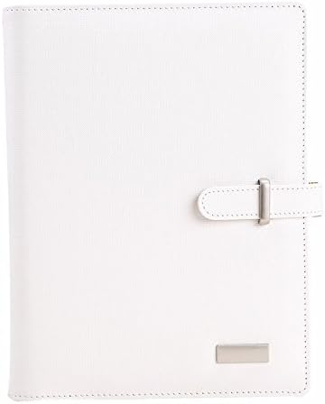 A5 business stationery notebook , leather binder folder diary,white