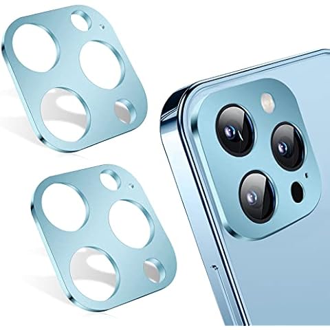 Senbos 2 Pack Camera Compatible with iPhone 13 Pro/iPhone 13 Pro Max Camera Camera Protection, Protective Film [Bubble Free] Made of Aluminum Alloy, Metal Camera Protection Case and Scratch Resistant Cover