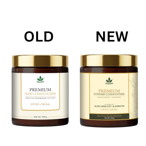 Image of Havintha Premium Hair Conditioner Powder 200g | Herbal Conditioner with Aloe Vera, Coconut, Keratin & Xanthan Gum | Helps Moisturize, Detangle & Control Frizz | Leaves Hair Soft, Smooth & Shiny | Suitable for Men & Women