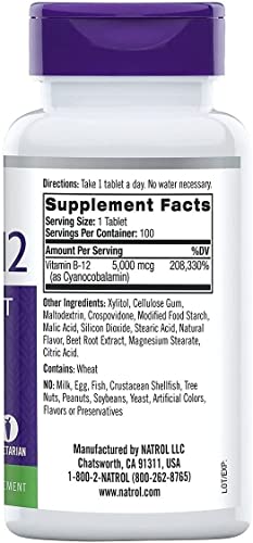 Natrol Vit B12,5000Mcg,Fast Dslv, 2/100 Tab #TOP2