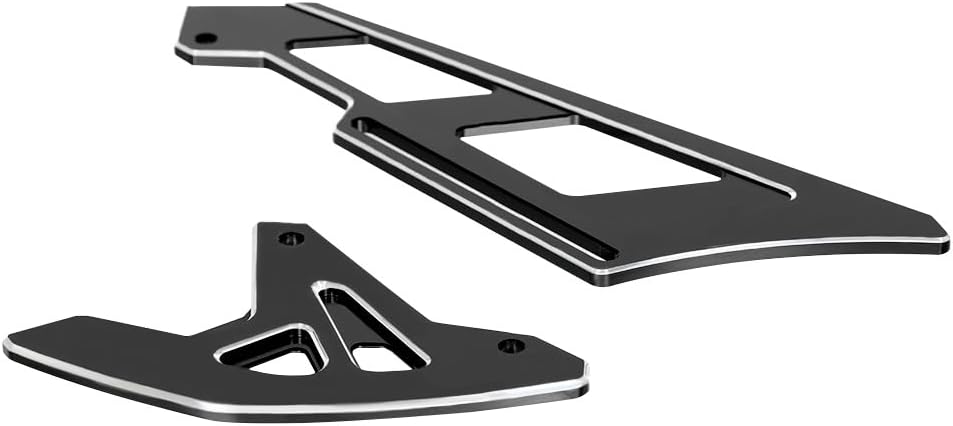 3D CNC Rear Brake Disc Guard and Rear Chain Guard Compatible with XR650L DRZ400SM/E/S KLR650 R650S/SE CRF250L/Rally CRF300L/Rally Dirt Bike Accessories Chain Guide (Black)