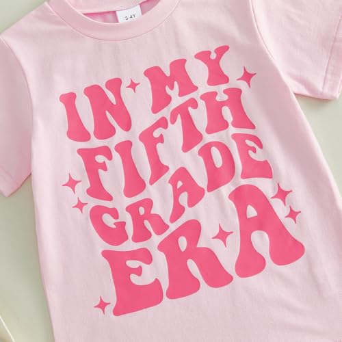 Image of Kids Girls First Day of School Shirt in My Pre-K /Kindergarten /First /Second /Third /Fourth /Fifth Grade Era T-Shirt