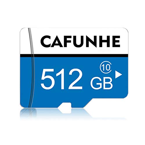 Carte Micro SD 512GB avec Adaptateur mémoire Haute Vitesse Classe 10 pour Nintendo Switch, Android, Smartphones, Appareil Photo numérique, tablettes, moniteurs et Drones