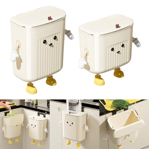 Caneca de basura colgante compacta para cocina y baño miniatura 2