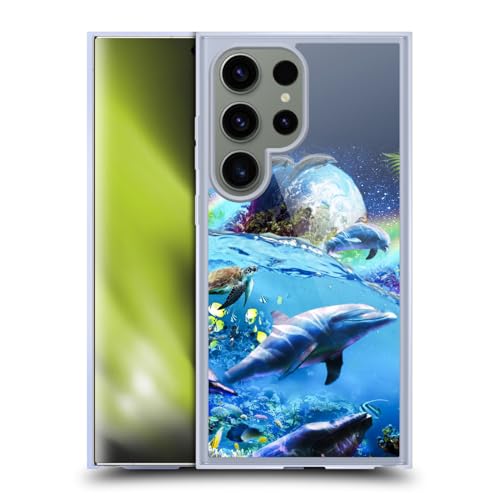 Coque Gel Galaxy Dolphins pour Samsung S24 Ultra Compatible MagSafe