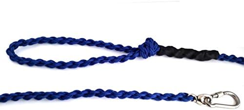Paracord Rope Dog Leash With Lock and Swivel Carabiner - Dogorado Handmade Dog Leads - The Pack Leader Blue 4ft