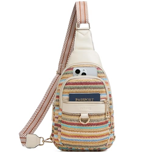Image of cakang Womens Sling Bag Crossbody Bags for Women Vegan Leather Sling Backpack Daypack Fanny Pack Crossbody Purse Travel