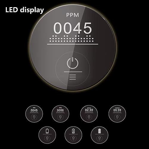 Ioniseur d'eau riche en hydrogène de 260 ml avec affichage LED