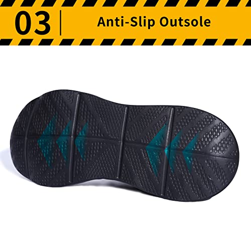 Image of Nutropa Steel Toe Boots for Men, Lightweight Safety Work Shoes, Comfortable Breathable Composite Toe Boots Slip-Resistant Indestructible Shoes