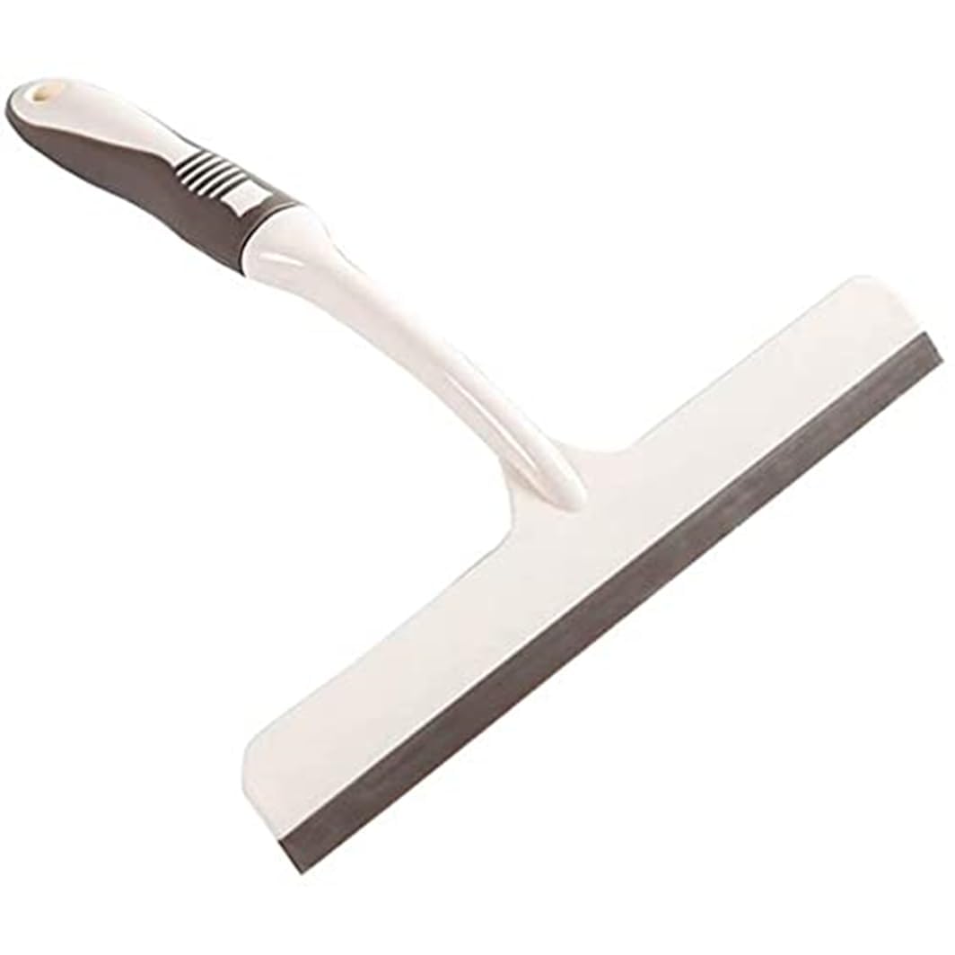 Lukzer 3PC Silicone Squeegee Wiper Set for Kitchen Bathroom Mirror Glass Tile Window Cleaning with Hooks | Streak-Free Lightweight Rubber Blade Cleaner for Home Use (Multicolor) 1