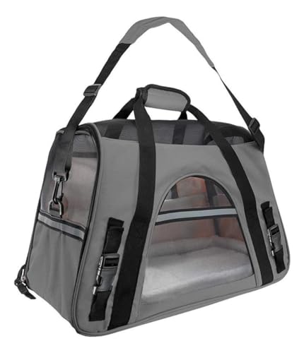 Bolsa Transporte Pet 52x35x25 Passeio Viagem Carro Avião Para Cães e Gatos
